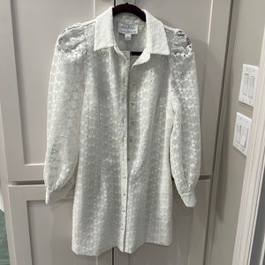 NWT lace white dress perfect for a wedding shower or white party or even work